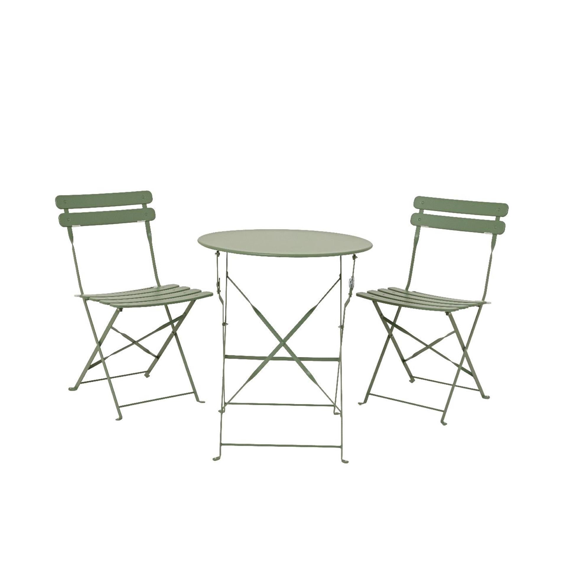 Decoris bistroset helsingborg staal outdoor groen ø60xh71cm