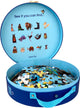 Barbo toys - grote wereldpuzzel waar wonen de dieren 200 stukjes - ontworpen in denemarken - educatieve legpuzzel - puzzel voor jongens en meisjes - ronde koffer - 50x80 cm vanaf 4 jaar