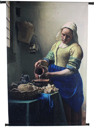 Hd collection wall hanging melkmeisje blue 110x3x83cm