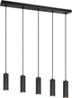 Trio soka - hanglamp - zwart mat - excl. 5x gu10 5 w - plafondbevestiging - in hoogte verstelbaar