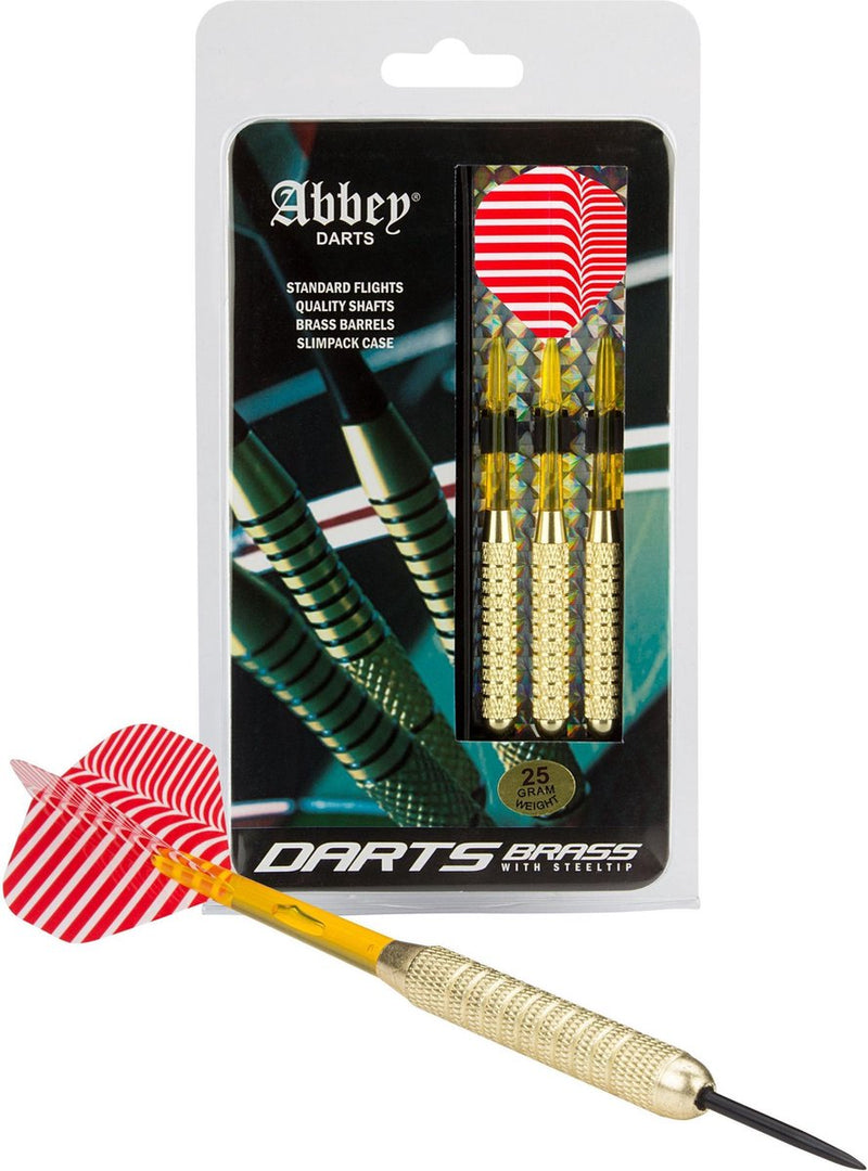 Faver abbey darts dartpijlen - brass - steeltip - gewicht 25 gram