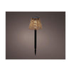 Lumineo solar steeklamp wicker ø12xh30cm