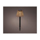 Lumineo solar steeklamp wicker ø12xh30cm