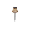 Lumineo solar steeklamp wicker ø12xh30cm