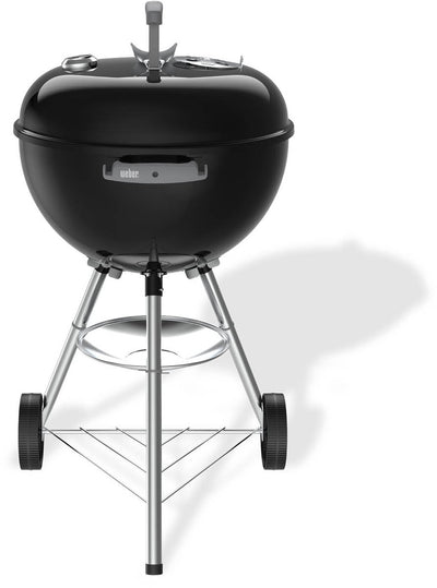 Weber bar-b kettle - ø 47 cm grillrooster - houtskoolbarbecue - zwart - asopvangschaal - 2 duurzame weersbestendige wielen - dekselthermometer - 2 gereedschapshaken - kras- en roestbestendig