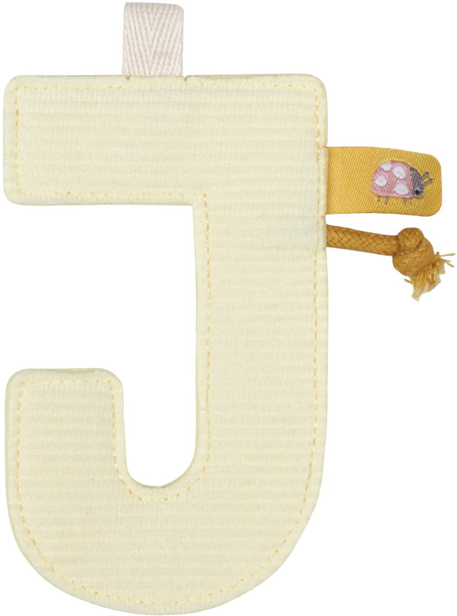 Little dutch slinger element - letter j - geel