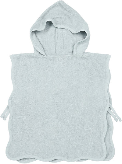 Meyco baby wavy badponcho - badstof - grey blue - 1-3 jaar