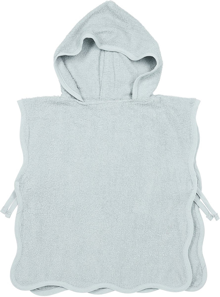 Meyco baby wavy badponcho - badstof - grey blue - 1-3 jaar