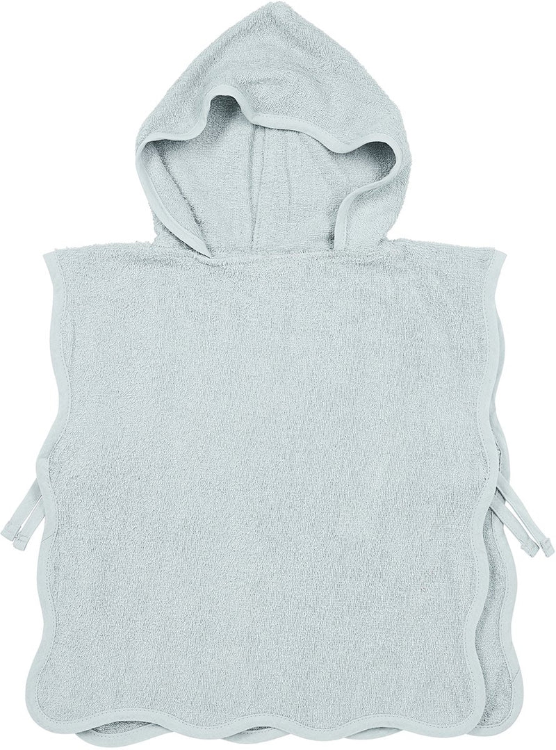 Meyco baby wavy badponcho - badstof - grey blue - 1-3 jaar
