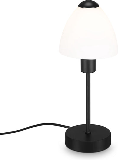 Briloner - manino - tafellamp - 40 w - ip20 - zwart - metaal-glas - excl. 1x e14 - ø 10 cm