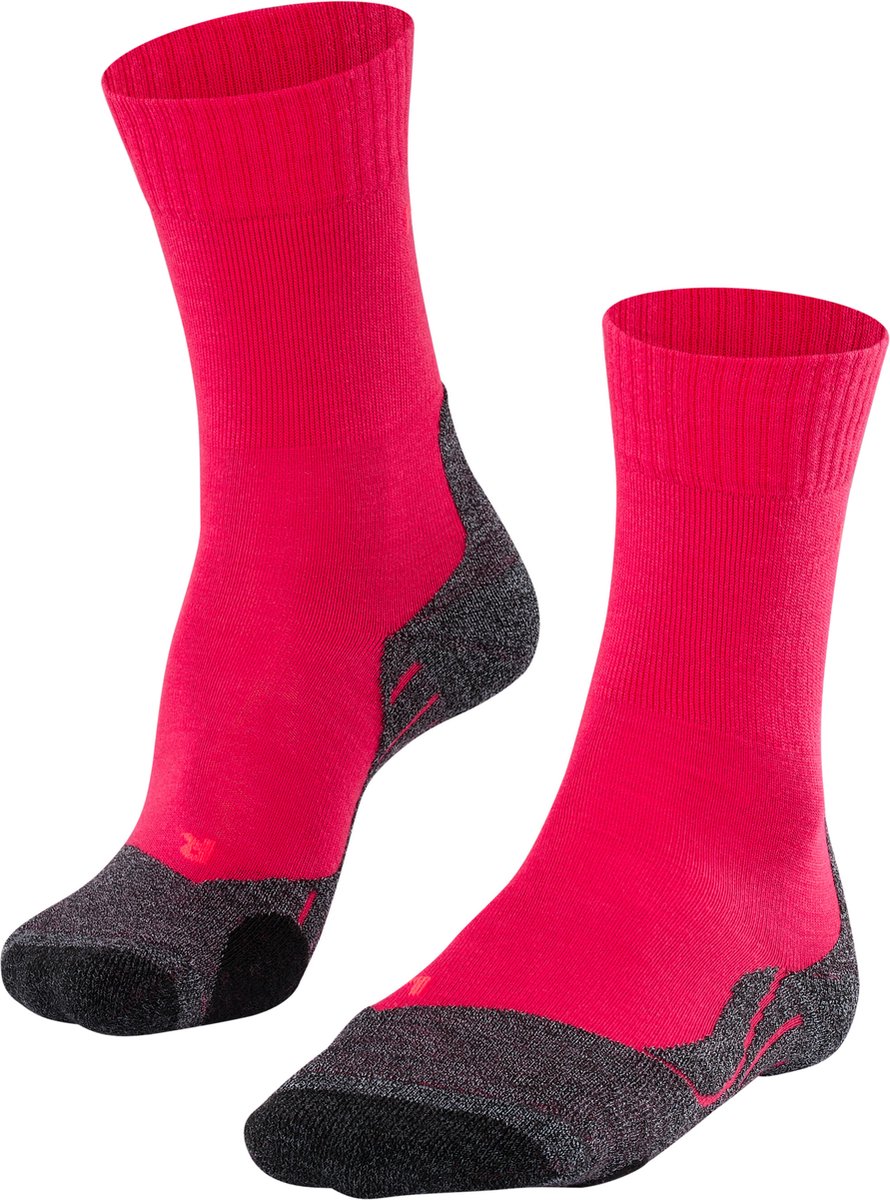 Falke tk2 anti-blaar dik wol functioneel materiaal wandelsokken dames rood - maat 37-38