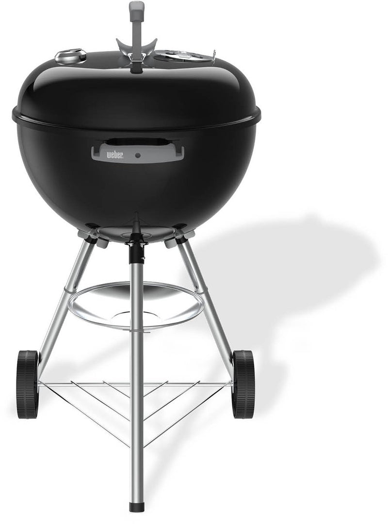 Weber bar-b kettle - ø 47 cm grillrooster - houtskoolbarbecue - zwart - asopvangschaal - 2 duurzame weersbestendige wielen - dekselthermometer - 2 gereedschapshaken - kras- en roestbestendig
