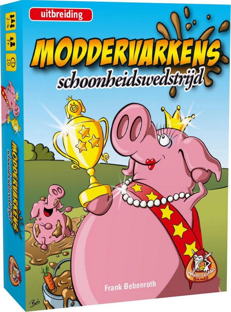White goblin games - moddervarkens: schoonheidswedstrijd - kinderspel - 2 tot 4 spelers - 10 minuten - vanaf 7 jaar