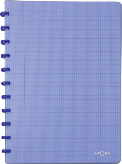 Atoma trendy schrift, ft a4, 144 bladzijden, commercieel geruit, transparant blauw