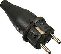 As-schwabe stecker schuko plug solid rubber