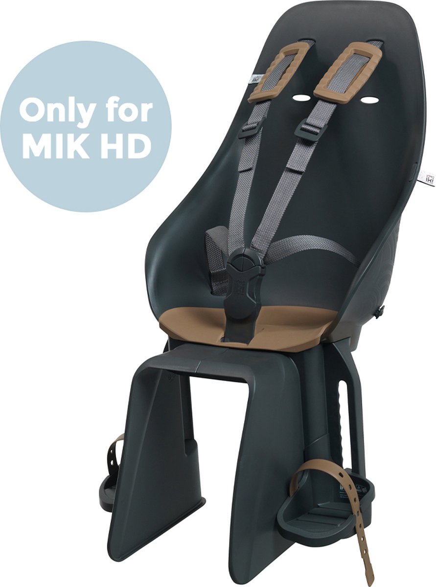 Urban iki fietsstoeltje achter ta–ke mik hd - bincho black kurumi brown