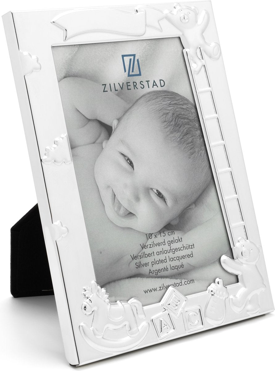 Zilverstad - fotolijst baby abc 10x15cm verzilverd