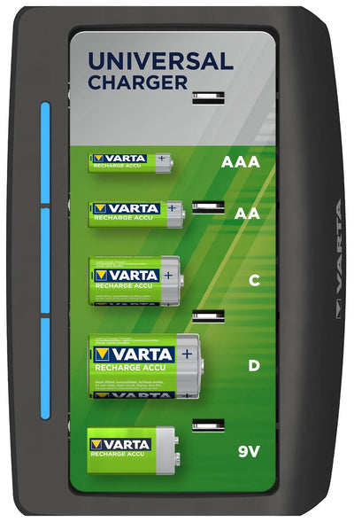 Varta ladegerät lcd universal charger battery charger aa aaa c universal charger