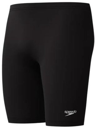 Speedo endurance+ logo jammer heren - strakke zwembroek heren - chloorbestendige zwembroek mannen - kleurvaste sportzwembroek heren - zwart wit - m