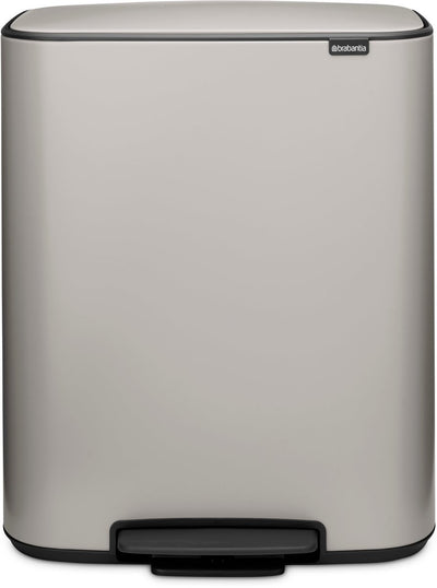 Brabantia bo prullenbak - 60 liter - 1 vak - soft grey