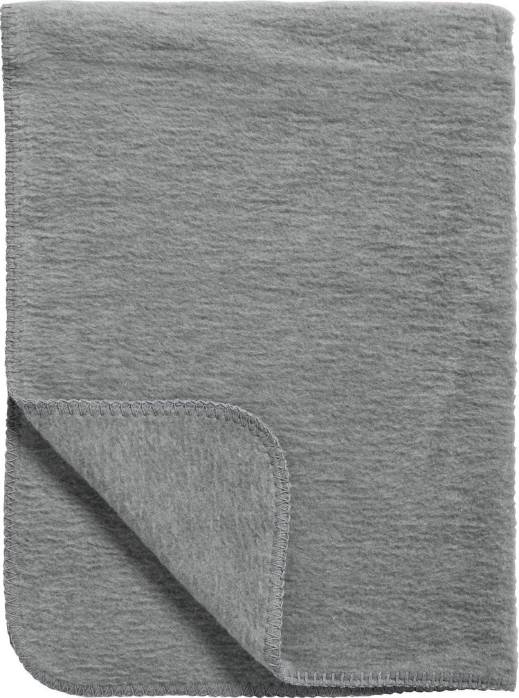 Meyco baby uni ledikant deken - geweven - grey - 100x150cm - 1.0 tog