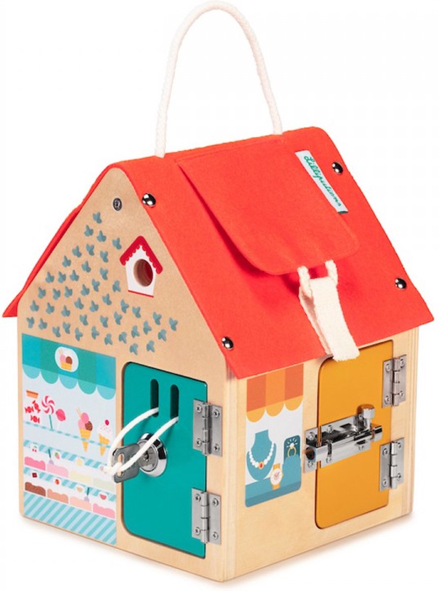 Lilliputiens - grendelhuis - houten speelgoedhuis met verborgen ruimtes