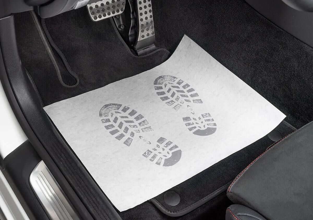 Serwo automotive wegwerpdeurmat krepppapier footwell protector 500 pc serwo