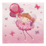 Papstar set a 20 servetten little dancer 3-laags 33x33cm - afbeelding 1