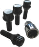 Autostyling seehase velgenslot-set rim locks set black cone 60, m12x1.5x29 mm