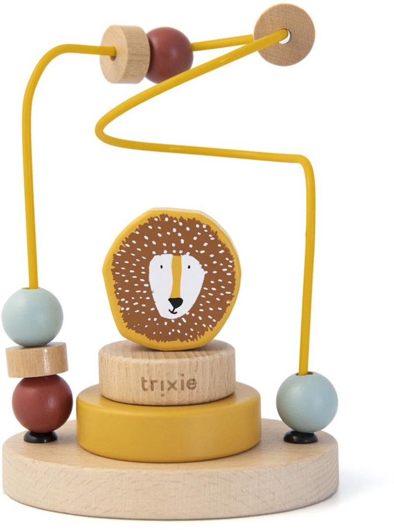 Trixie houten kralenframe - mr. lion - houten bead maze - educatief speelgoed - voor jongens meisjes - leeuw