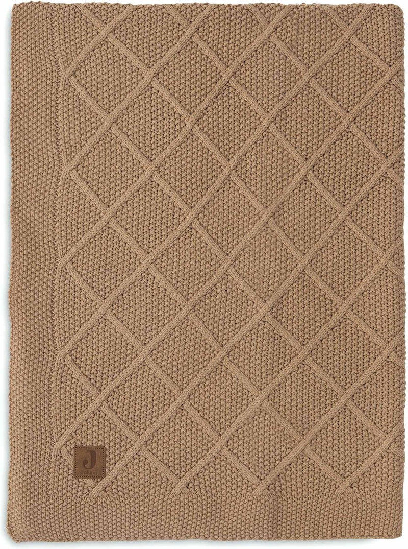 Jollein deken wieg 75x100cm check knit biscuit