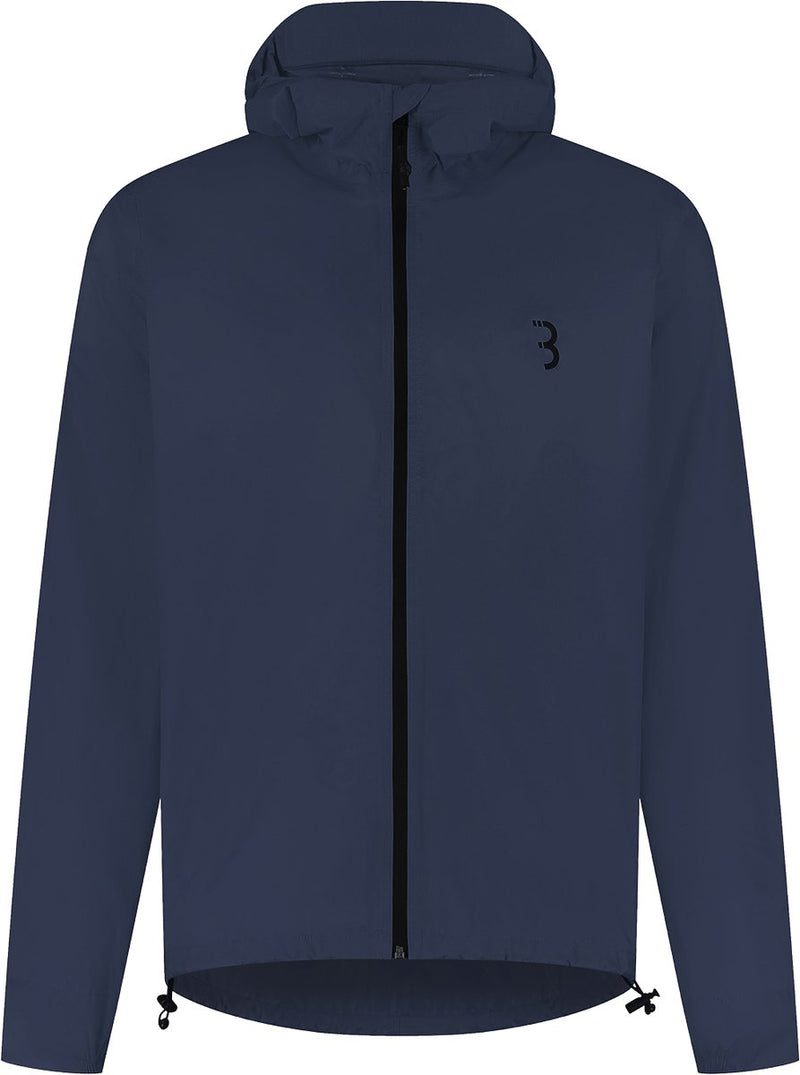 Bbb cycling multishield regenjas fiets: urban sport - waterdicht 10k en ademend - heren dames fietsjas - donker blauw - maat l - bbw-475