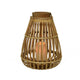 Decoris lumineo led lantaarn bamboe 25x25x27,5cm (excl. 3x aaa batterijen)