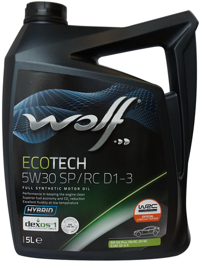 Wolf motoröl ecotech sp rc d1-3 motoroil 5w30 5l ecotech sp rc d1-3