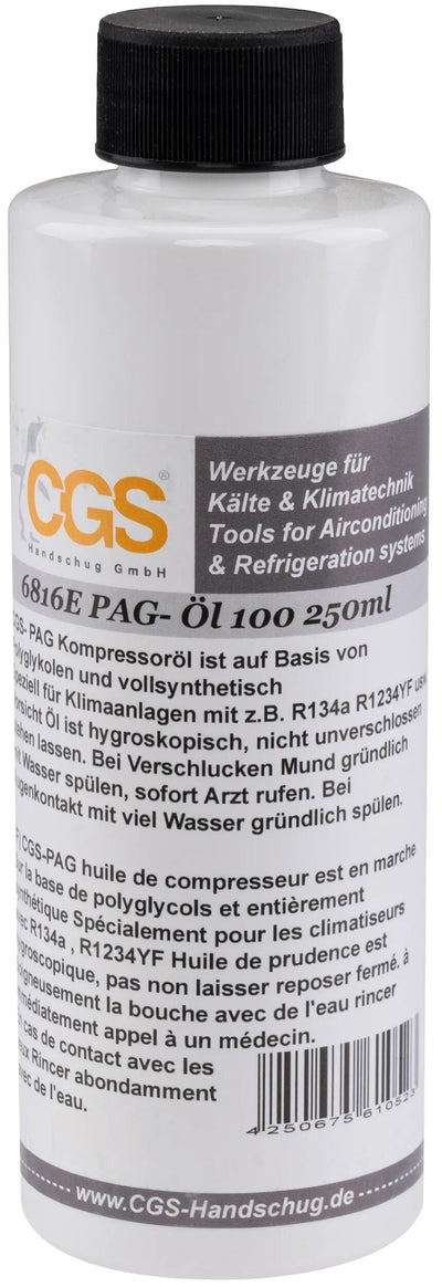 Cgs klimakompressoröl pag öl pag oel 250ml iso100