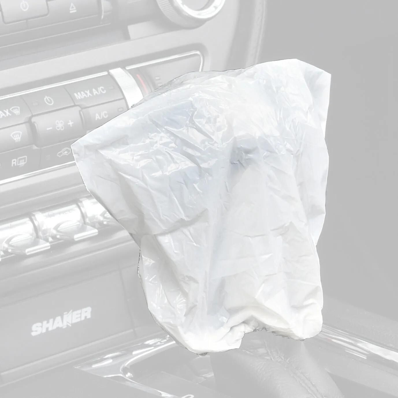 Serwo automotive pookknophoes gear knob cover 500st. white serwo