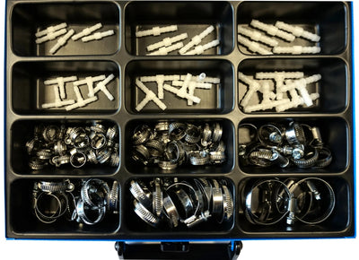 Dresselhaus assortiment slangklemmen sort. clamps+connectors