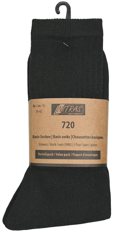 Nitras safety sokken basic basic-socks sw gr.39-42 nitras 1pk with 5 pairs