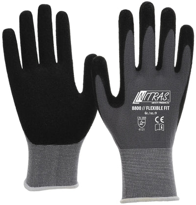 Nitras safety flexibele werkhandschoen flexible fit glove size 11 knit gray sw flexible fit