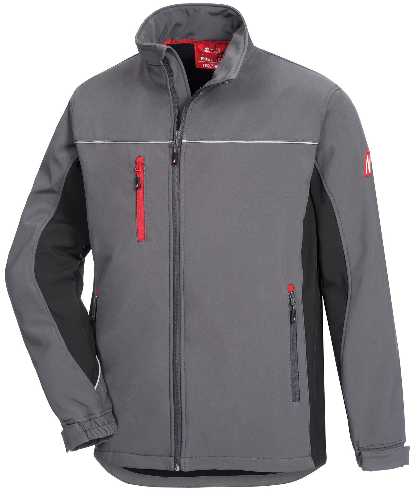 Nitras safety softshell jack motion tex light softshell jacket gr. l motion tex light gray sw