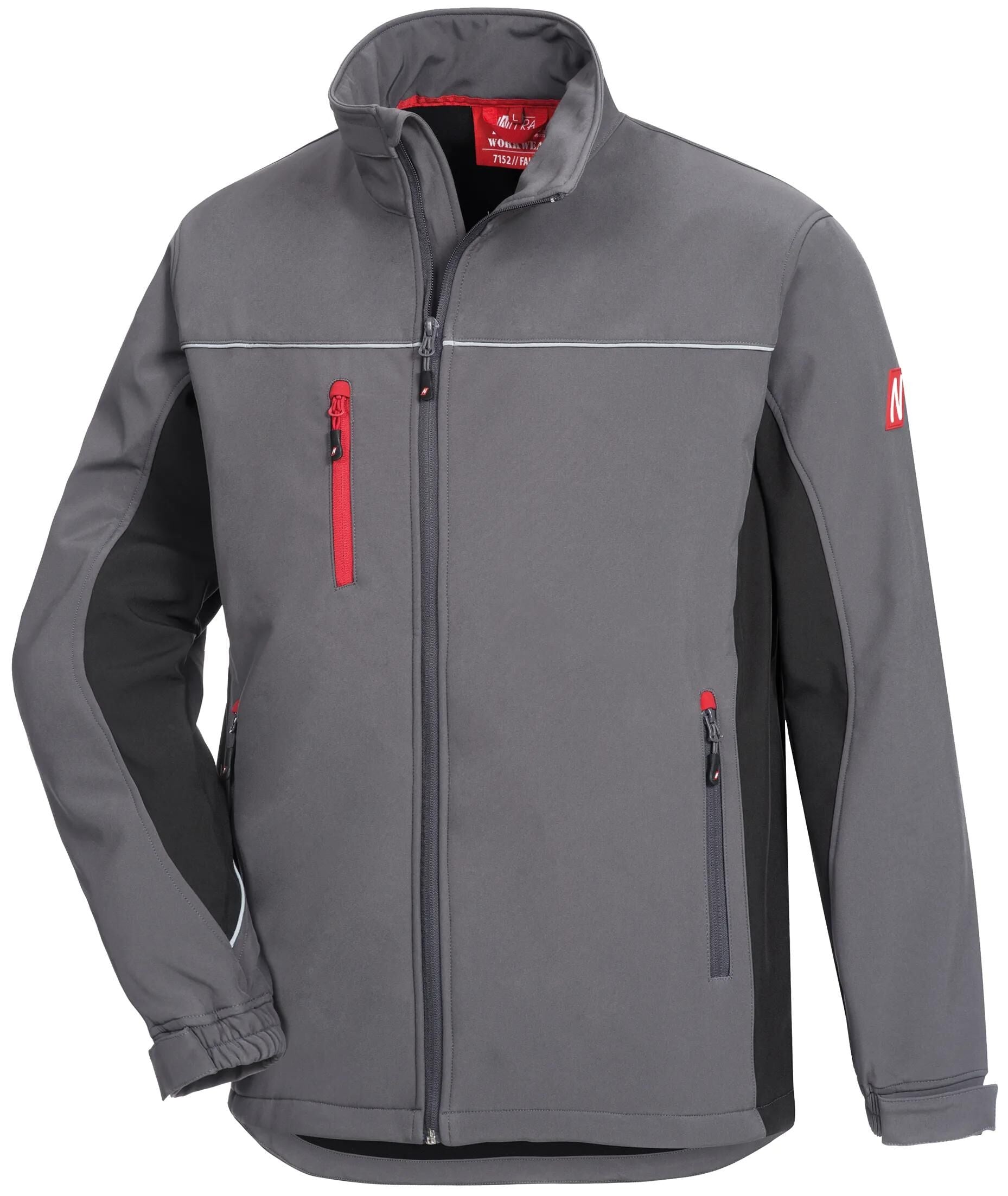 Nitras safety softshell jack motion tex light softshell jacket gr. l motion tex light gray sw