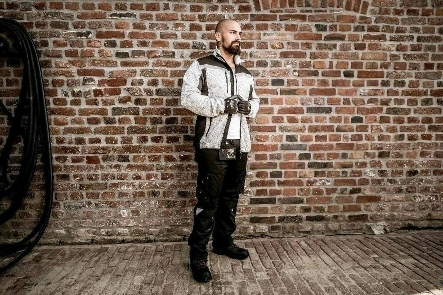 Nitras safety softshell jack motion tex plus 7192 knitted softshell jacket. motion tex plus gray