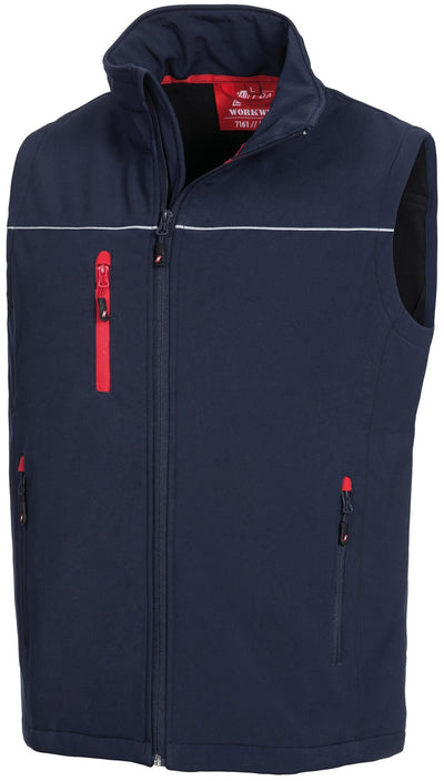 Nitras safety softshellweste motion tex light softshell vest gr. l motion tex light blue