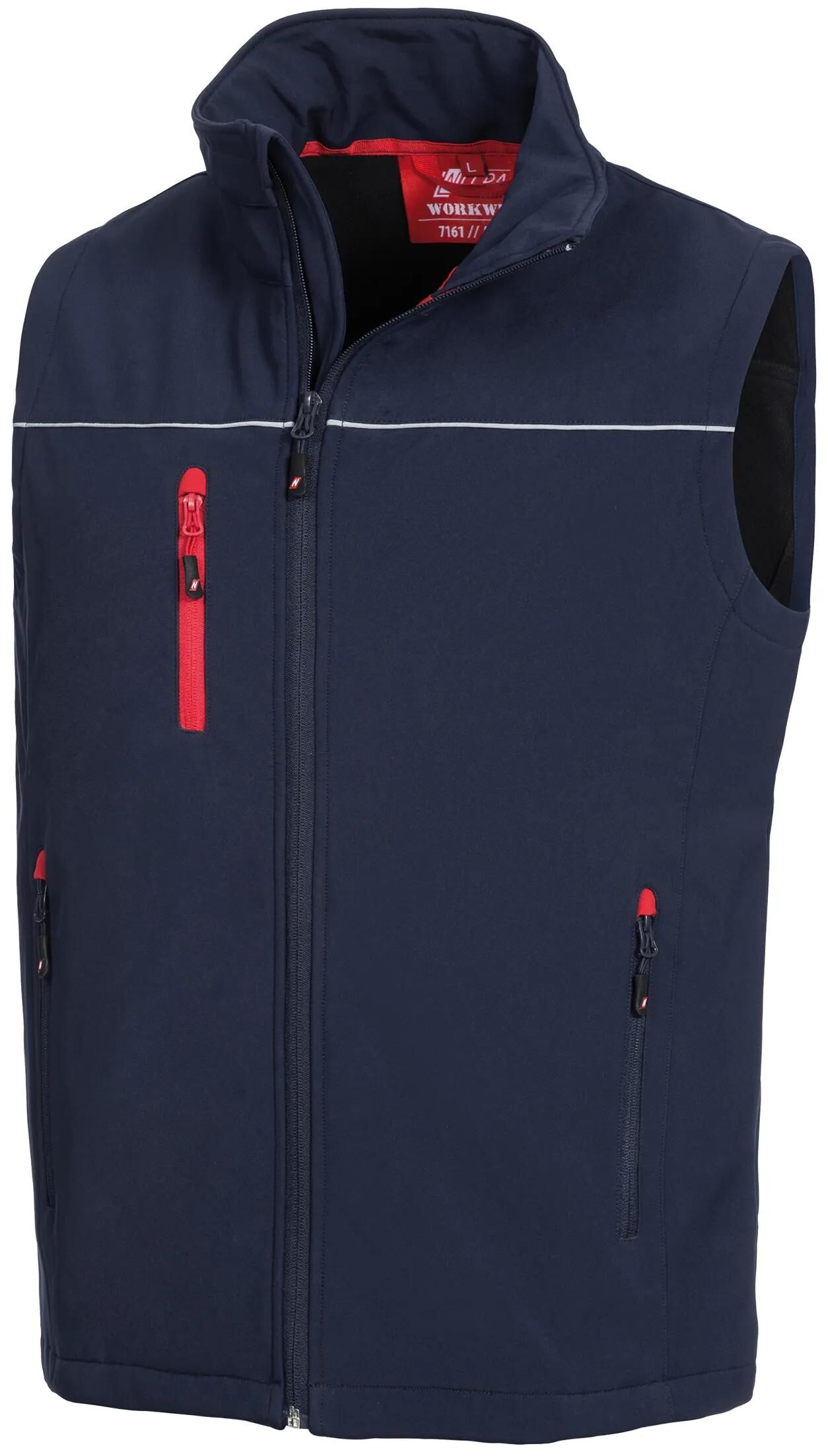 Nitras safety softshell vest motion tex light softshell vest gr. l motion tex light blue