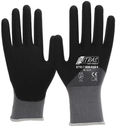 Nitras safety feinstrickhandschuh skin flex v glove size 9 skin flex v