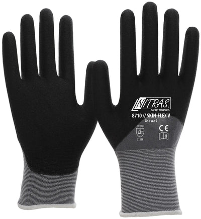 Nitras safety flexibele werkhandschoen skin flex v glove size 10 skin flex v