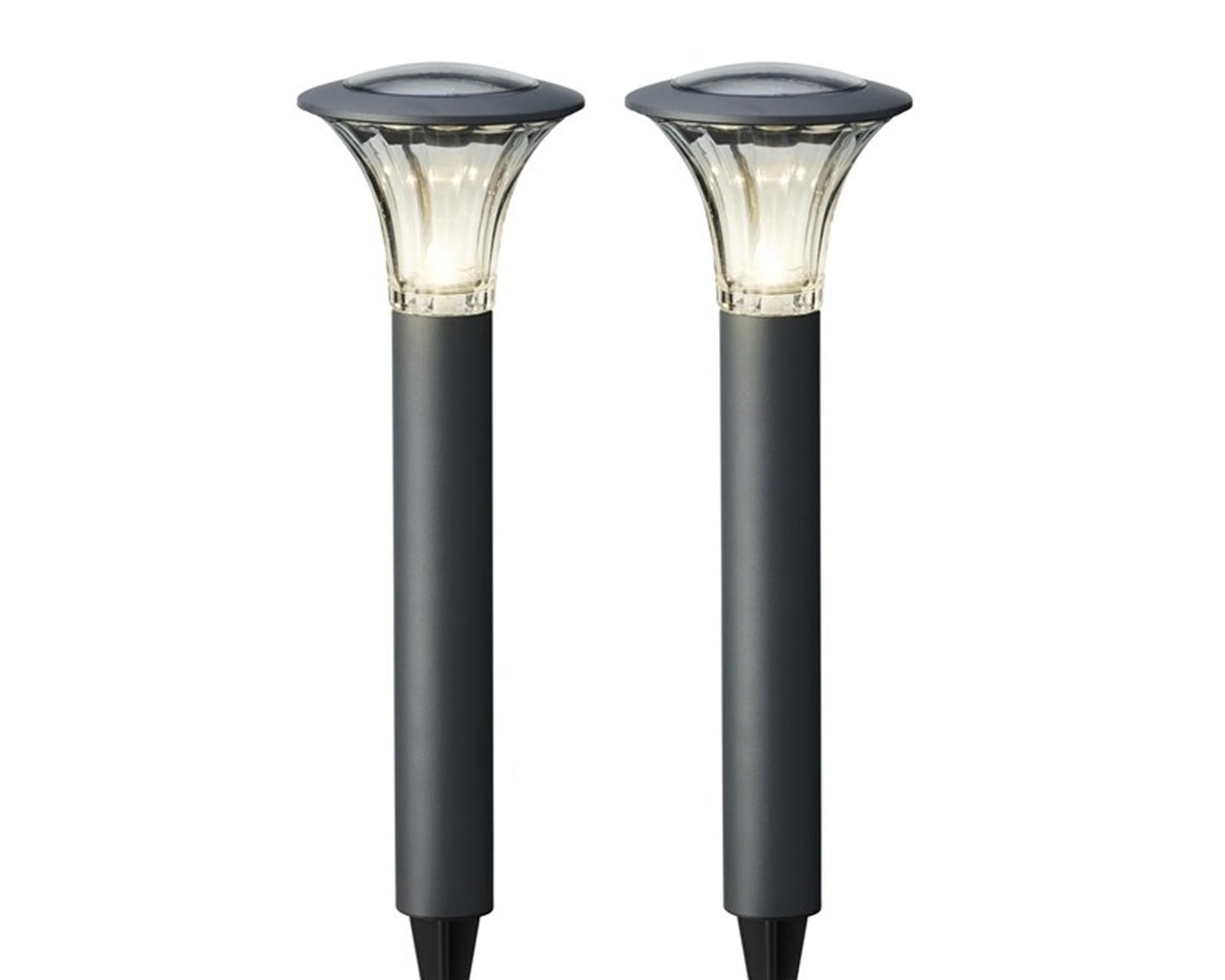 Lumineo led solar tuinsteker set a 2st. 49x17cm warmwit