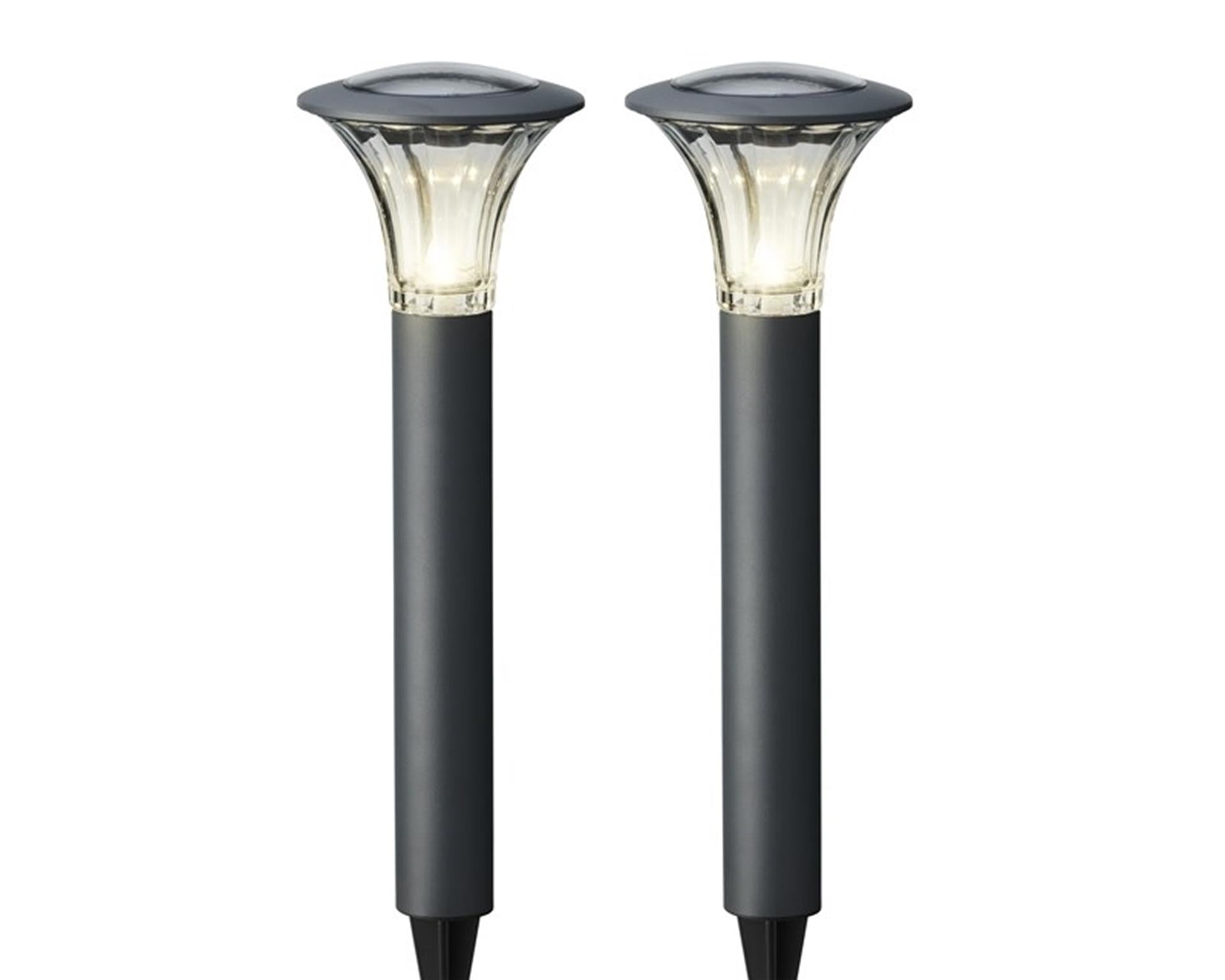 Lumineo led solar tuinsteker set a 2st. 49x17cm warmwit