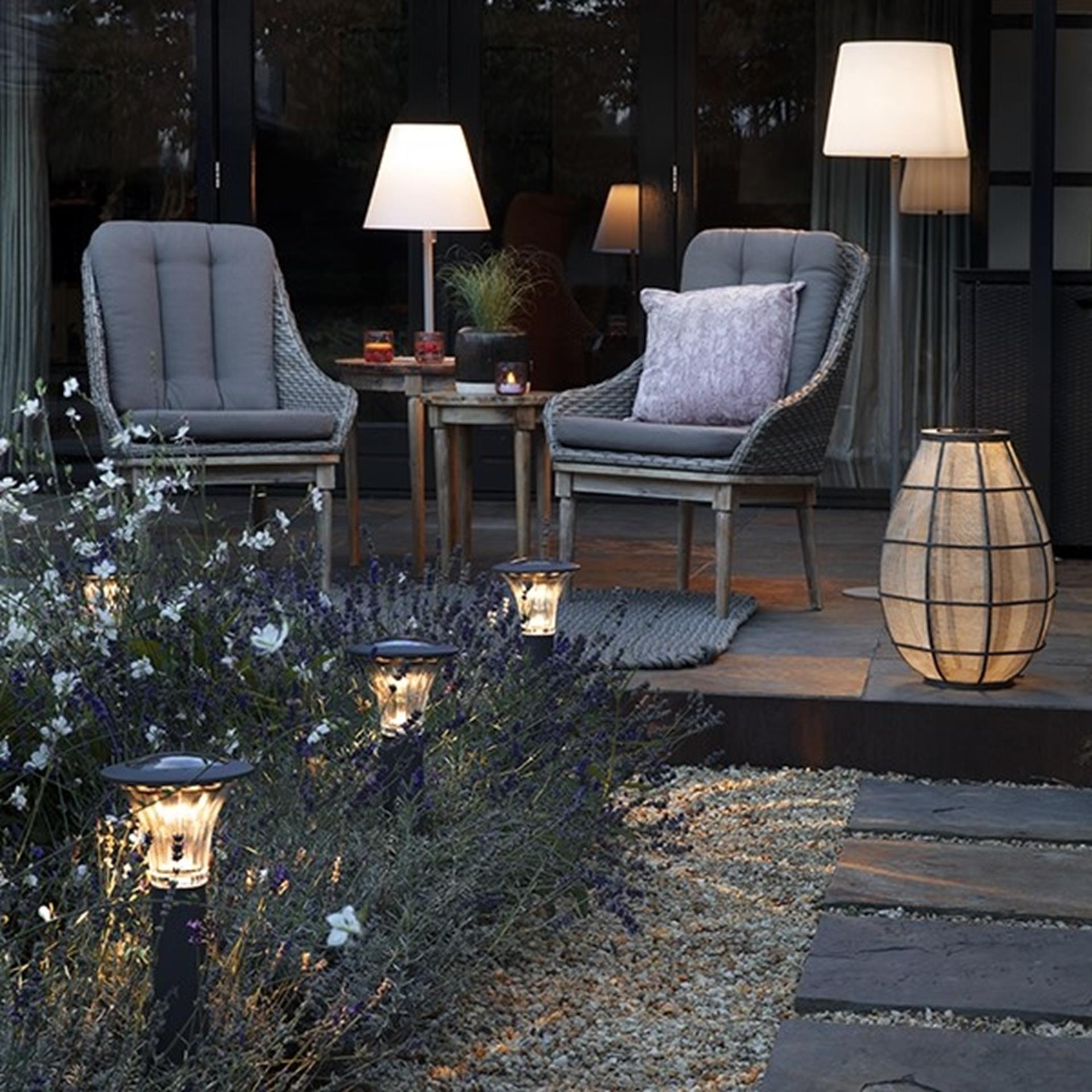 Lumineo led solar tuinsteker set a 2st. 49x17cm