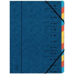 Sorteermappen exacompta 5222z blauw a4